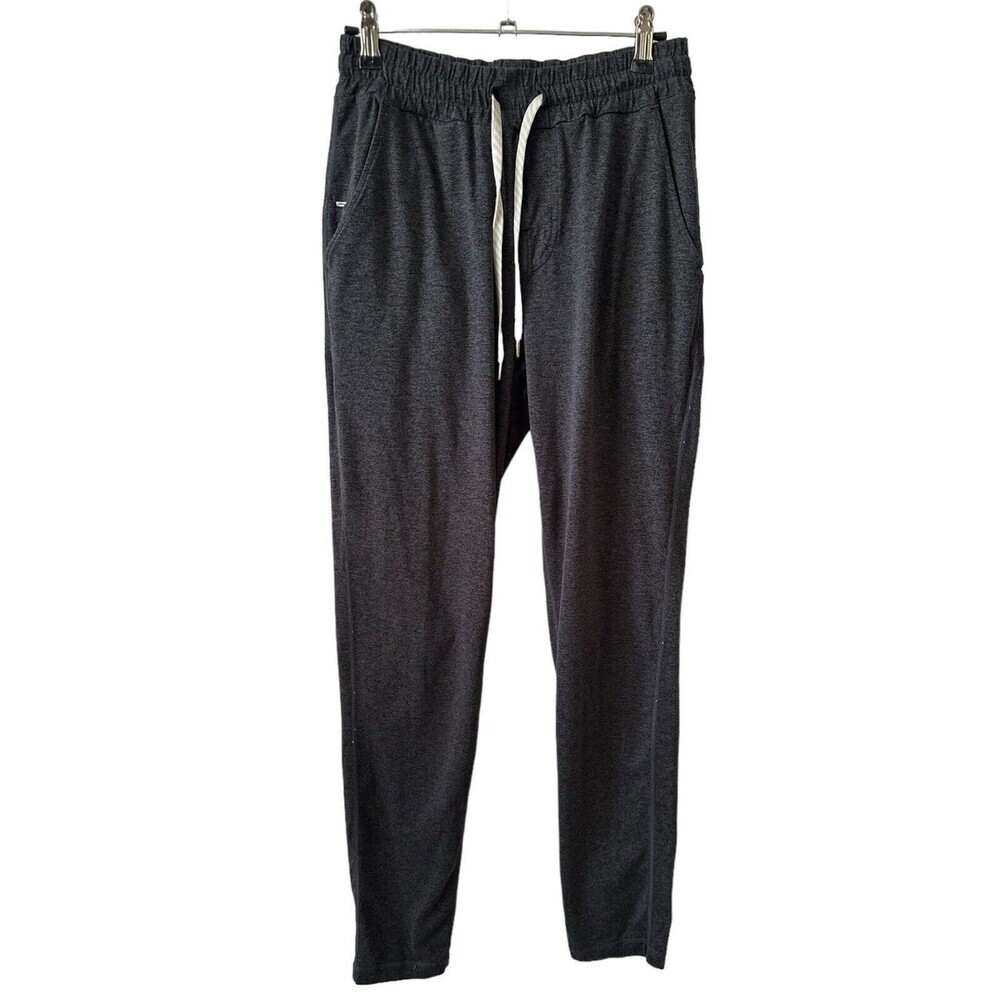 Vuori Mens Ponto Performance Pants SMALL Heather Charcoal Gym Soft